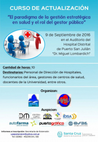 Inscripciones abiertas para curso de gestión de la salud en Puerto San Julián