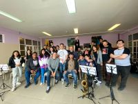 El saxofonista Emiliano Barri estuvo presente en la localidad de El Calafate