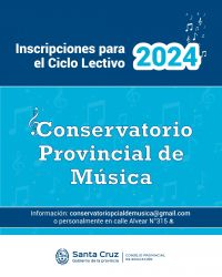 Se encuentran abiertas las inscripciones 2024 para el Conservatorio Provincial de Música
